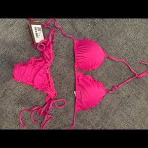Hot pink Brazilian style bikini. New with tags.